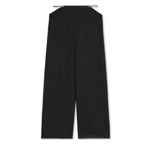 DANIELLE BERNSTEIN Rhinestone Cutout Dress Pants